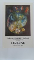 Affiche pour l'exposition<strong> Lejeune</strong>, à la Galerie Le Lorelei Galerij (Bruxelles), du 4 au 19 novembre 1978.